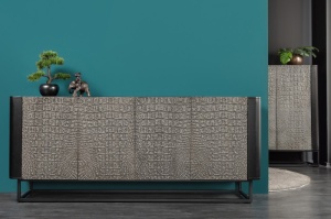 BUFET/ COMODA 177CM, DIN LEMN MASIV DE MANGO SI METAL, REALIZAT MANUAL, ARTIM GROUP SELECTION - Img 4