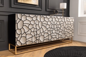 BUFET/COMODA LIVING 177CM, VULCANO, LEMN DE MANGO SI CADRUL DIN METAL, ARTIM GROUP COLLECTION - Img 1