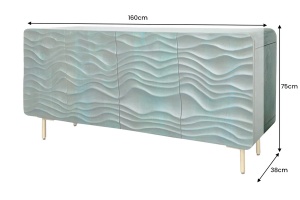 BUFET DE LIVING, WAVE 160CM, DIN LEMN DE MANGO TURCOAZ SI METAL, ARTIM GROUP SELECTION - Img 3