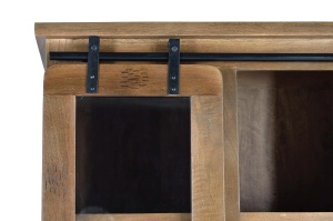 BUFET JUPITER 120CM, REALIZAT DIN LEMN DE MANGO SI METAL, CULOARE NATUR/NEGRU, STIL INDUSTRIAL, GINER Y COLOMER - Img 8