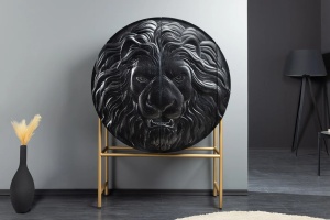 BUFET LIVING 140CM, LION 3D, DIN LEMN MASIV DE MANGO SI METAL AURIU, ARTIM GROUP SELECTION - Img 2