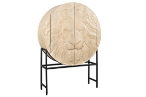 BUFET LIVING 140CM, LION 3D, DIN LEMN MASIV DE MANGO SI METAL AURIU, ARTIM GROUP SELECTION - Img 4