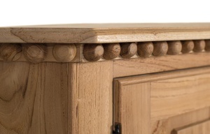 BUFET LIVING, 150CM, LEMN MASIV DE TEC, CULOARE NATUR, SCULPTAT MANUAL, ARTIM GROUP SELECTION - Img 6