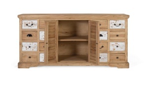 BUFET LIVING DIN LEMN 160CM, COD 2352, LEMN DE MINDI SI METAL, ARTIM GROUP SELECTION - Img 3