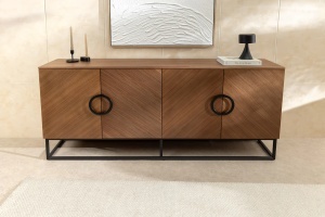 BUFET LIVING, GRANDEZZA 180CM, PRODUS DIN FURNIR LEMN, ASPECT NUC, ARTIM GROUP SELECTION