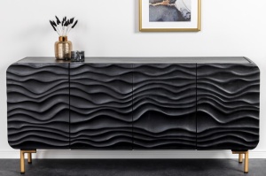 BUFET LIVING, LAGOON 160CM, DIN LEMN MASIV MANGO, NEGRU, ARTIM GROUP SELECTION