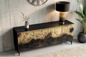 BUFET LIVING, OXID 180CM, REALIZAT DIN LEMN DE MANGO SI METAL, CULOARE NEGRU/AURIU, ARTIM GROUP SELECTION - Img 9