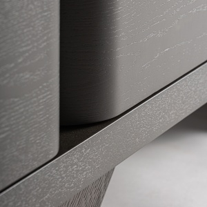 BUFET RIZE 210CM, LEMN DE STEJAR DE CULOARE NEAGRA, STIL ART DECO, VICAL HOME - Img 4