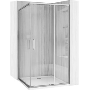 CABINA DE DUS CITY 80X100, NICKEL PERIAT, CU CADITA SAVOY ALBA, CALITATE SUPERIOARA - Img 2