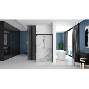 CABINA DE DUS SOLAR 90X90, NEGRU MAT, CU CADITA SAVOY ALBA, CALITATE SUPERIOARA - Img 3