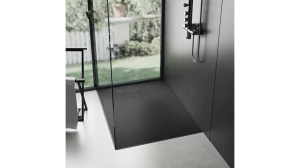 CADITA DE DUS REA MAGNUM, 100x80 CM, NEGRU, DIN COMPOZIT, CALITATE SUPERIOARA - Img 3