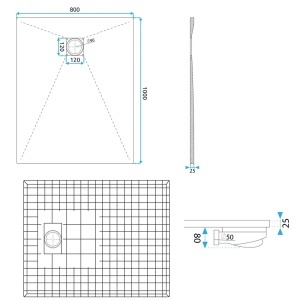 CADITA DE DUS, REA MAGNUM CARRARA NEAGRA, 80X100, CALITATE SUPERIOARA - Img 7
