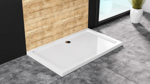 CADITA DE DUS REA SAVOY, 80X100 ,ALB, CU CAPAC CROM, CALITATE SUPERIOARA, REA - Img 3