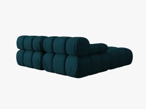 CANAPEA/COLTAR MODULAR BELLIS, 3 LOCURI, 188 CM, BLEUMARIN 87, TAPITERIE DIN CATIFEA 3D, DESIGN DEOSEBIT - Img 3
