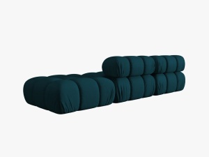 CANAPEA/COLTAR MODULAR BELLIS DREAPTA, 3 LOCURI, 282 CM, BLEUMARIN 87, TAPITERIE DIN CATIFEA 3D, DESIGN DEOSEBIT - Img 2