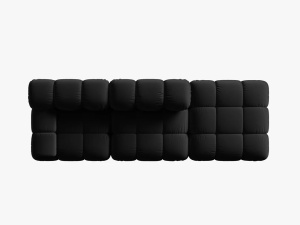 CANAPEA/COLTAR MODULAR BELLIS DREAPTA, 3 LOCURI, 282 CM, NEGRU 100, TAPITERIE DIN CATIFEA, DESIGN DEOSEBIT - Img 3
