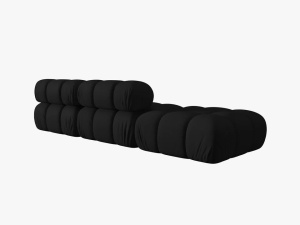 CANAPEA/COLTAR MODULAR BELLIS STANGA, 3 LOCURI, 282 CM, NEGRU 19, TAPITERIE DIN CATIFEA 3D, DESIGN DEOSEBIT - Img 5