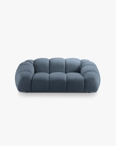 CANAPEA CU 2 LOCURI DIANA, BLUE JEANS, 114X214 CM, TAPITAT CU TAPITERIE DIN TEXTIL STRUCTURAT BUBBLE, MICADONI