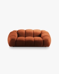 CANAPEA CU 2 LOCURI DIANA, CARAMIZIU, 114X214 CM, TAPITAT CU TAPITERIE DIN TEXTIL STRUCTURAT BUBBLE, MICADONI