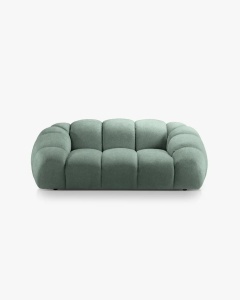 CANAPEA CU 2 LOCURI DIANA, VERDE MENTA, 114X214 CM, TAPITAT CU TAPITERIE DIN TEXTIL STRUCTURAT BUBBLE, MICADONI