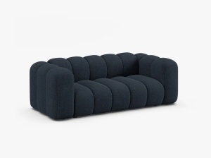 CANAPEA CU 2 LOCURI LUPIN 198, ALBASTRU MARIN, CU TAPITERIE DIN TEXTIL BOUCE BALOO, MICADONI - Img 2