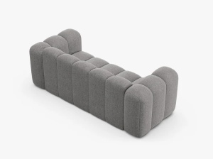 CANAPEA CU 2 LOCURI LUPIN 198, GRI DESCHIS, CU TAPITERIE DIN TEXTIL CEHNILLE EDEN, MICADONI - Img 3