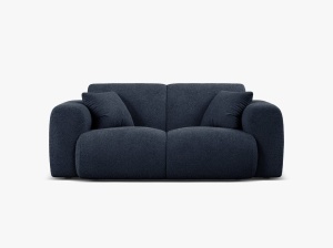 CANAPEA CU 2 LOCURI, MOLINO, 170 CM, ALBASTRU INCHIS, CU TAPITERIE DIN TEXTIL BOUCLE BALOO, MICADONI