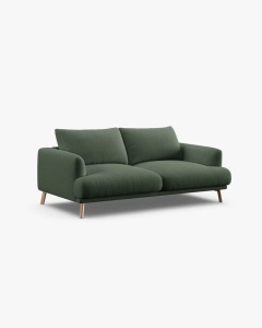 CANAPEA CU 2 LOCURI, NAOMI, VERDE MUSCHI, 170X95 CM, TAPITAT CU TAPITERIE DIN TEXTIL STRUCTURAT LIBERTY, MICADONI - Img 4
