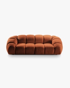 CANAPEA CU 3 LOCURI DIANA, CARAMIZIU, 234X114 CM, TAPITAT CU TAPITERIE DIN TEXTIL STRUCTURAT BUBBLE, MICADONI - Img 2