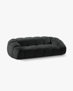 CANAPEA CU 3 LOCURI DIANA, GRI ANTRACIT, 234X114 CM, TAPITAT CU TAPITERIE DIN TEXTIL STRACTURAT BUBBLE, MICADONI - Img 2