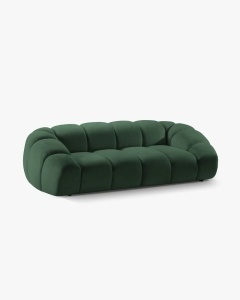 CANAPEA CU 3 LOCURI DIANA, VERDE, 234X114 CM, TAPITAT CU TAPITERIE DIN TEXTIL 3D SONIC, MICADONI - Img 2