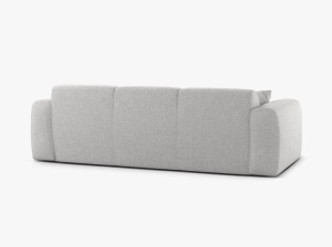CANAPEA CU 3 LOCURI, MOLINO, 235 CM, ARGINTIU, CU TAPITERIE DIN TEXTIL CHENILLE EDEN, MICADONI - Img 3