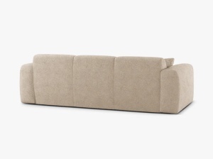 CANAPEA CU 3 LOCURI, MOLINO, 235 CM, BEJ, CU TAPITERIE DIN TEXTIL BOUCLE BALOO, MICADONI - Img 3