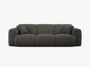 CANAPEA CU 3 LOCURI, MOLINO, 235 CM, GRI INCHIS, CU TAPITERIE DIN TEXTIL CHENILLE EDEN, MICADONI