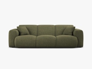 CANAPEA CU 3 LOCURI, MOLINO, 235 CM, VERDE, CU TAPITERIE DIN TEXTIL CHENILLE EDEN, MICADONI