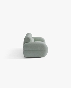 CANAPEA CU 3 LOCURI, NEO, ALBASTRU PAL, 220X100 CM, TAPITAT CU TAPITERIE DIN TEXTIL CHENILLE SILENCIO, MICADONI - Img 3