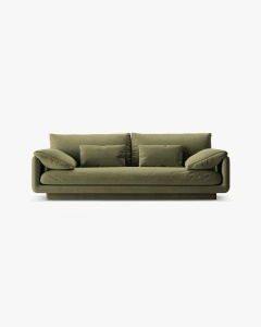 CANAPEA CU 3 LOCURI, TORINO, 220X103, VERDE DESCHIS, CU TAPITERIE DIN TEXTIL CATIFEA CASINO, MICADONI