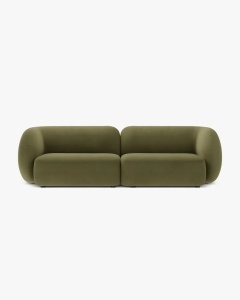 CANAPEA CU 4 LOCURI KATE, VERDE, 243X99 CM, TAPITAT CU TAPITERIE DIN TEXTIL CATIFEA SALVADOR, MICADONI