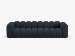 CANAPEA CU 4 LOCURI LUPIN 288, ALBASTRU MARIN, CU TAPITERIE DIN TEXTIL CHENILLE EDEN, MICADONI