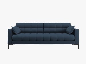 CANAPEA CU 4 LOCURI, MAMAIA ALBASTRU NEVE, CU TAPITERIE DIN TEXTIL FIN, MICADONI