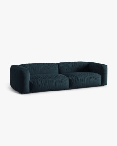 CANAPEA CU 4 LOCURI, MARTINA, BLUE JEANS, 320 CM, CU TAPITERIE DIN TEXTIL STRUCTURAT BOSTON, MICADONI - Img 2