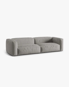 CANAPEA CU 4 LOCURI, MARTINA, GRI DESCHIS, 320 CM, CU TAPITERIE DIN TEXTIL STRUCTURAT BOSTON, MICADONI - Img 2