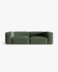 CANAPEA CU 4 LOCURI, NURIA VERDE MUSCHI, 250X110 CM, TAPITAT CU TAPITERIE DIN TEXTIL STRUCTURAT LIBERTY, MICADONI