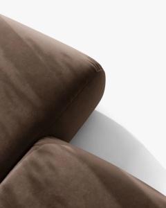 CANAPEA CU 4 LOCURI, OPHELIA, CIOCOLATIU, 257 CM, CU TAPITERIE DIN TEXTIL CATIFEA VENUS, MICADONI - Img 6