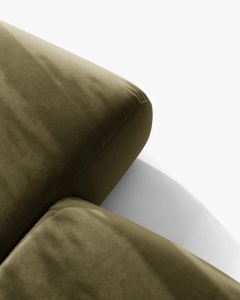 CANAPEA CU 4 LOCURI, OPHELIA, VERDE, 257 CM, CU TAPITERIE DIN TEXTIL CATIFEA VENUS, MICADONI - Img 6