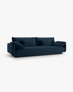 CANAPEA CU 4 LOCURI, TORINO, 250X103, ALBASTRU MARIN, CU TAPITERIE DIN TEXTIL STRUCTURAT WIND, MICADONI - Img 3