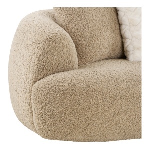 CANAPEA DALI CU 4 PERINI 302CM, DIN LEMN SI TEXTIL BOUCLE, CULOARE MARO DESCHIS, HOUSE NORDIC - Img 5