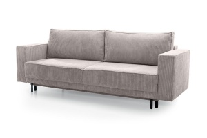 CANAPEA EXTENSIBILA ADELE BEJ, CONFECTIONATA DIN MATERIAL TEXTIL, SPUMA SI ARCURI, STIL MODERN - Img 2