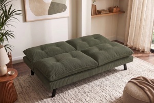 CANAPEA EXTENSIBILA COCO 190CM, 3 LOCURI, REALIZATA DIN LEMN SI CATIFEA RAIAT, DE CULOARE VERDE, ARTIM GROUP SELECTION - Img 10
