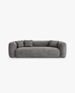 CANAPEA EXTENSIBILA, CU 3 LOCURI, MARTINA, GRI, 264 CM, CU TAPITERIE DIN TEXTIL CATIDEA VOGUE, MICADONI